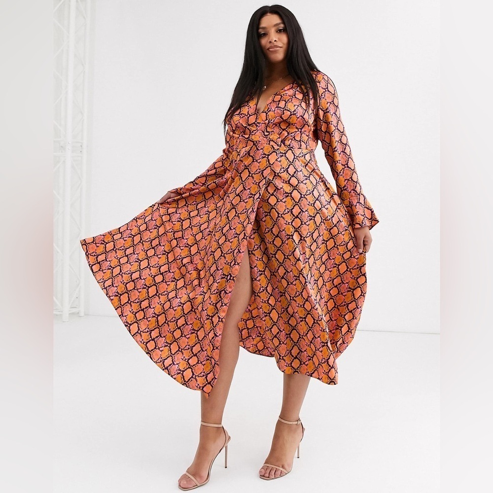 ASOS DESIGN | Python Print Wrap Dress